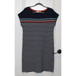Boden Size (US10L) Leah Jersey T-Shirt Dress Navy w/ Stripe Easy Comfy Nautical